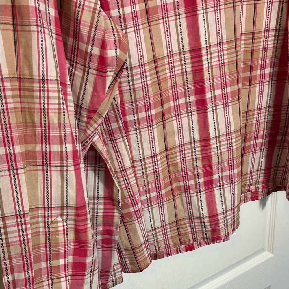 Women’s Alfred Dunner Long Sleeve Button Up Pink Plaid Shirt NWT Size 22W - Picture 12 of 13